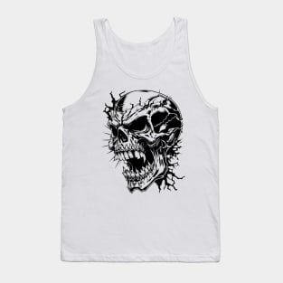 A SKULL SCREAMING Tank Top